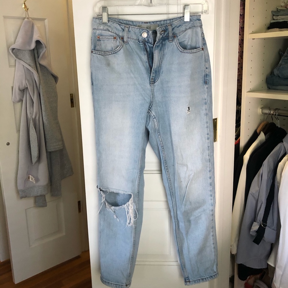 Topshop Mom Jeans, Light Wash
